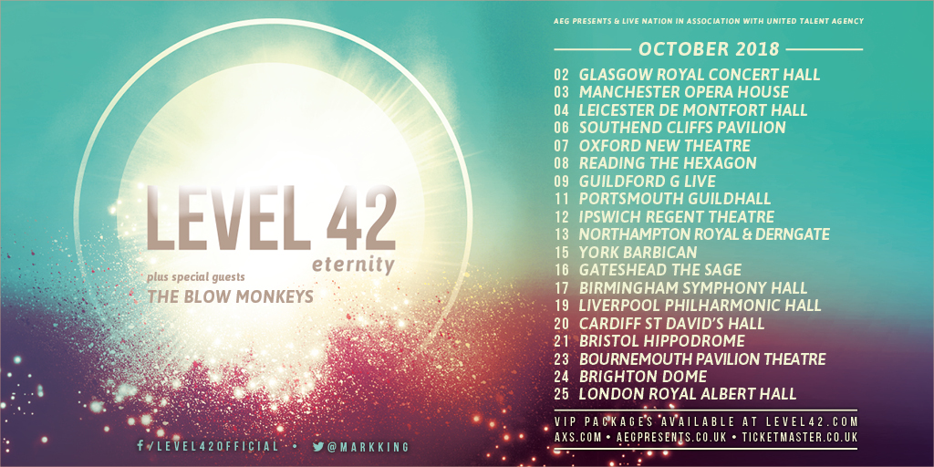 level 42 eternity tour 2018 (dvd)